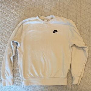 Nike Men's White Crewneck Sweater